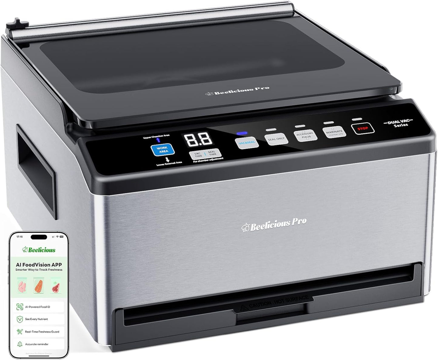 Sellador al vacío DualCore 6L para líquidos y bolsas grandes