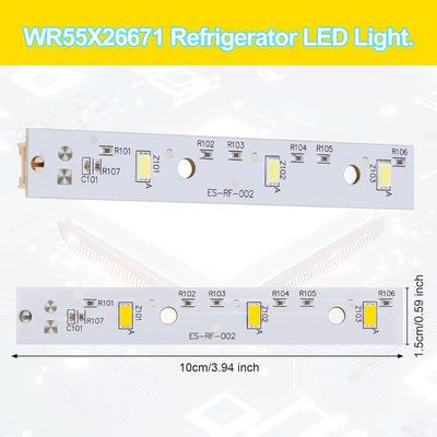 2 Pzas Tablero Luz LED Congelador GE Repuesto