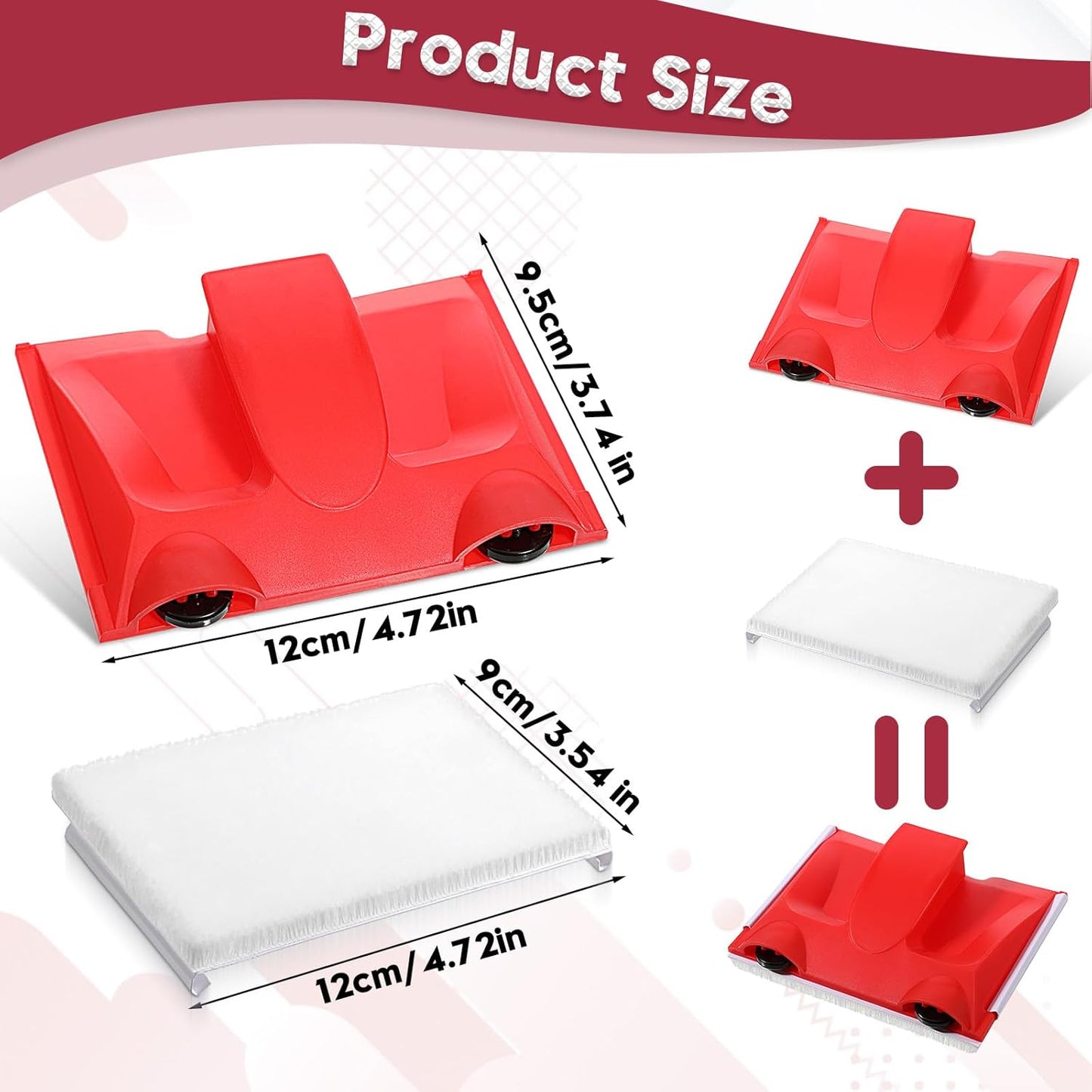 Aplicador de pintura para bordes y techos con 2 almohadillas