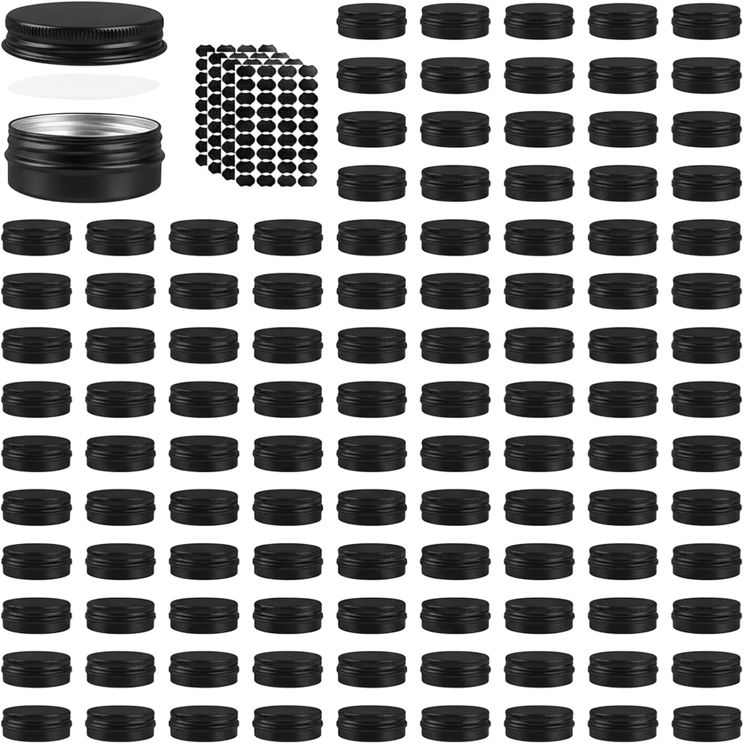 120 Tarros Aluminio 0.5oz Con Tapas Rosca Grado Alimenticio