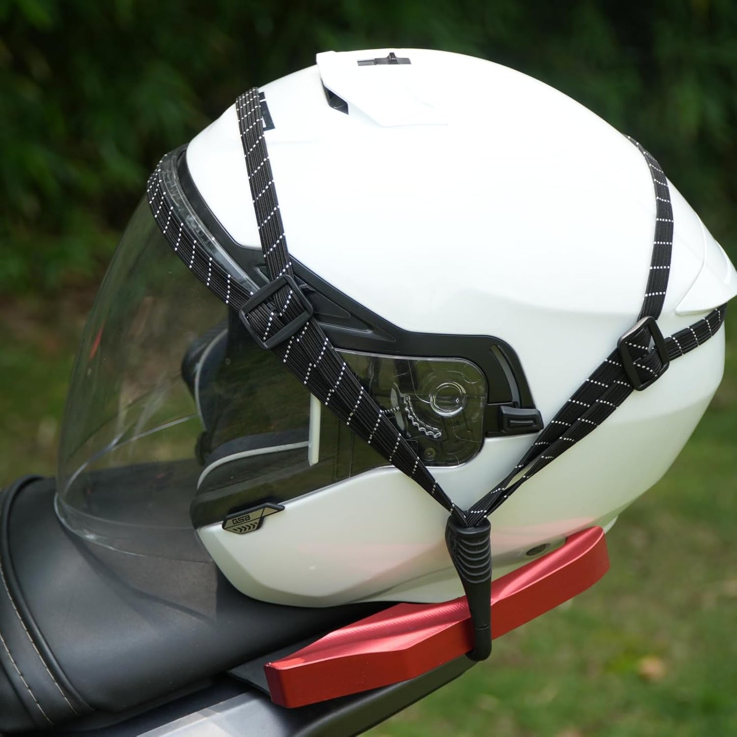 Cuerdas elásticas para casco motociclista con ganchos 23.6pulg