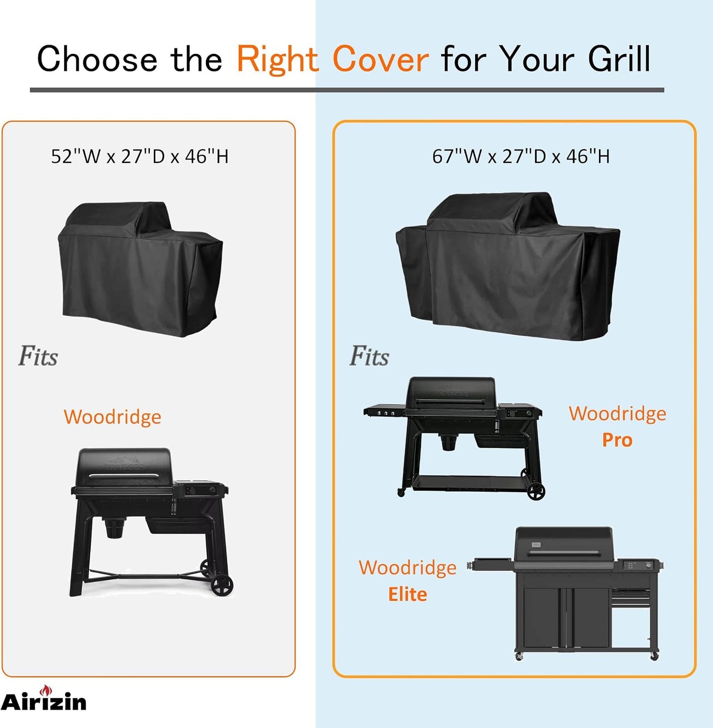Cubierta parrilla Traeger Woodridge Pro 67x27pulg