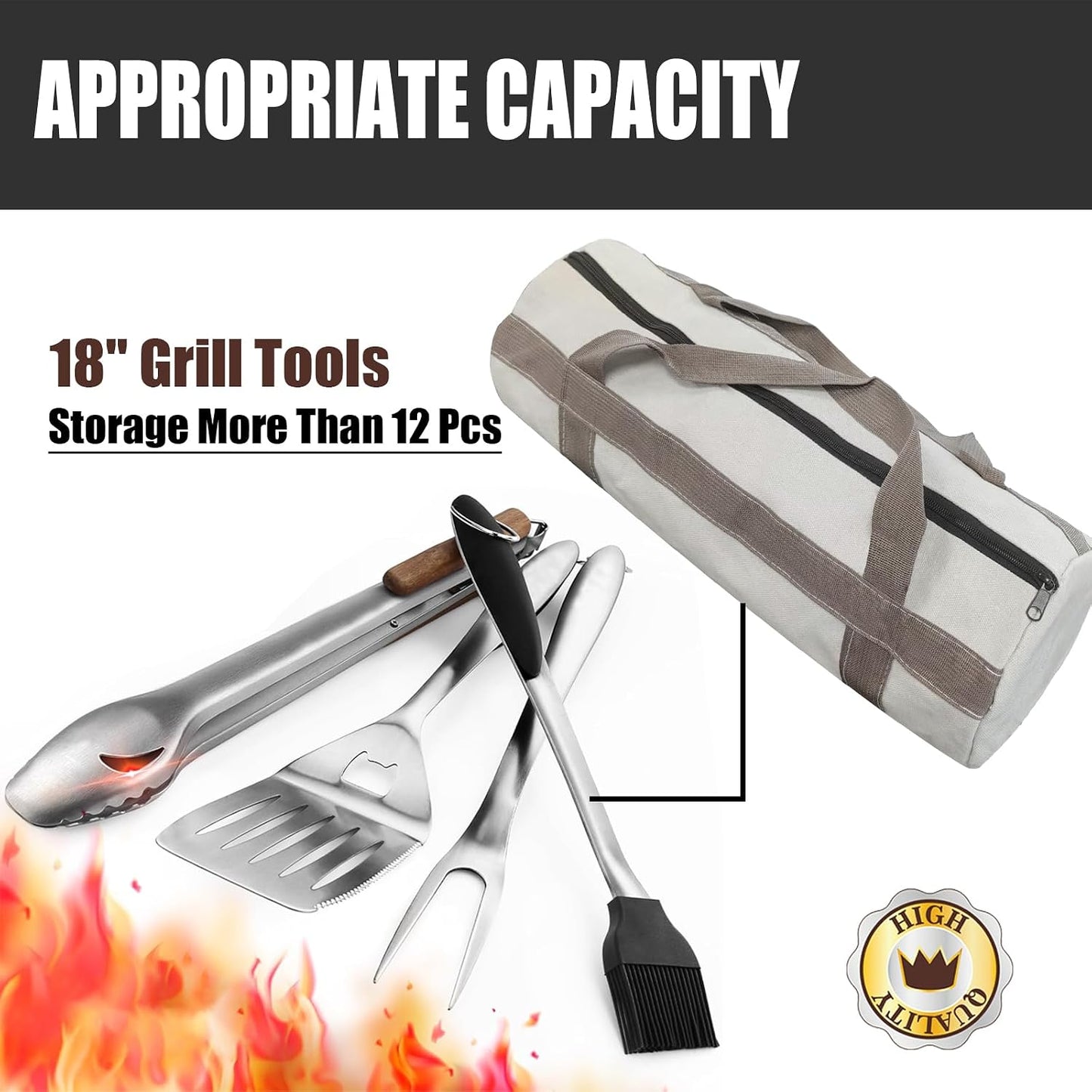 Bolsa herramientas parrilla almacenamiento transporte campamento