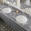 Papel tapiz granito gris oscuro impermeable 15.7x80pulg