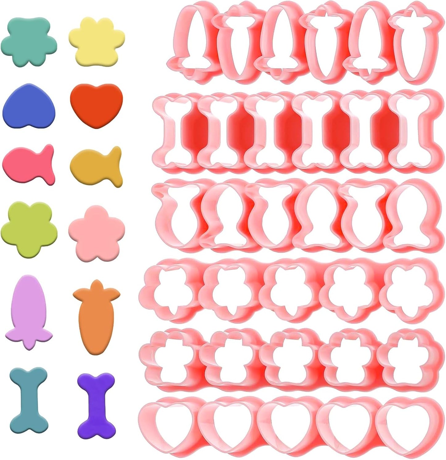Juego de mini cortador de galletas para mascotas con 6 formas