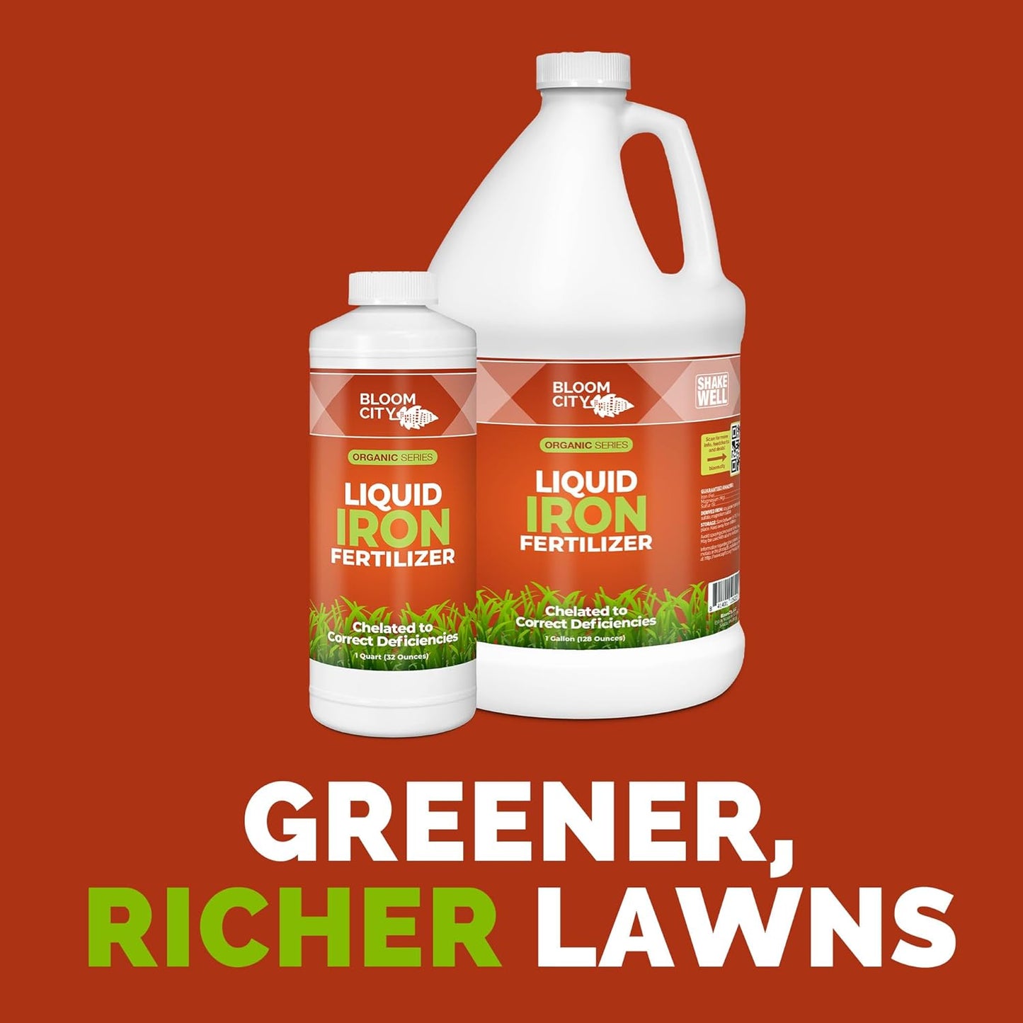 Hierro líquido quelado para césped y plantas 8oz