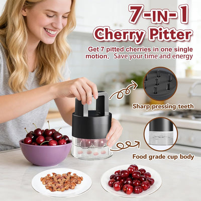 Cherry Pitter descorazonador múltiple 7 en 1 con ranuras grandes