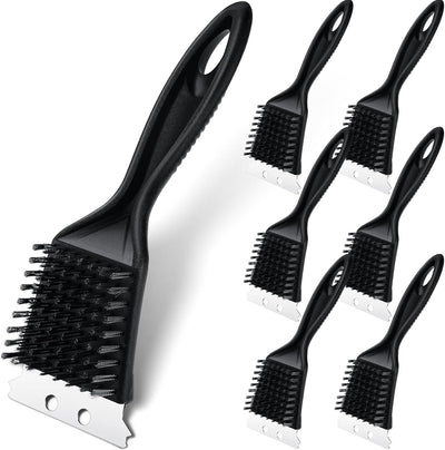 6 Cepillos Parrilla 8pulg Acero Inox para Limpieza Rejilla