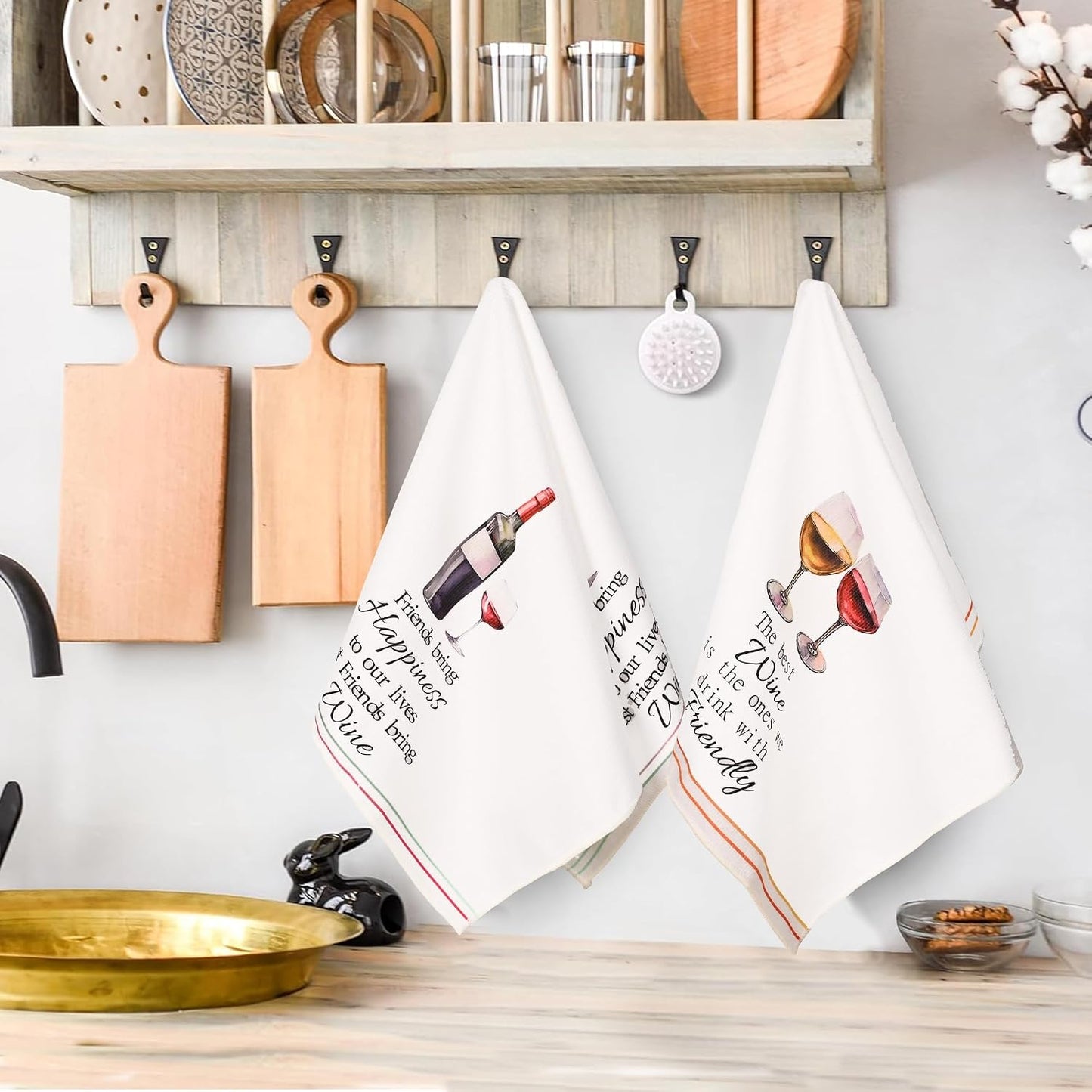 Set 2 toallas cocina Funny Wine 16x24pulg