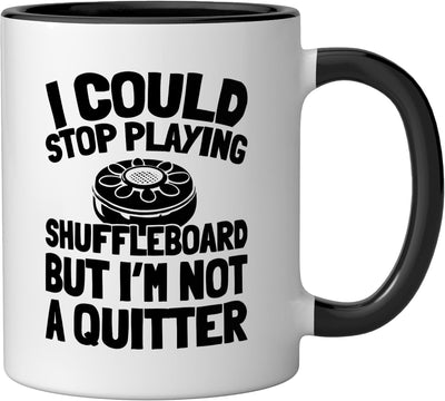 Taza Cerámica Juego Pucks Estrategia Negro/Blanco