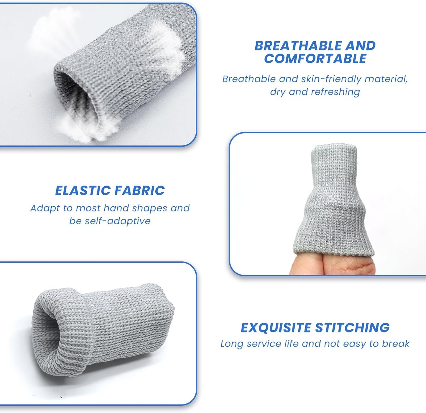 10 Fundas Compresión Dedos Soporte Articulaciones Deportes