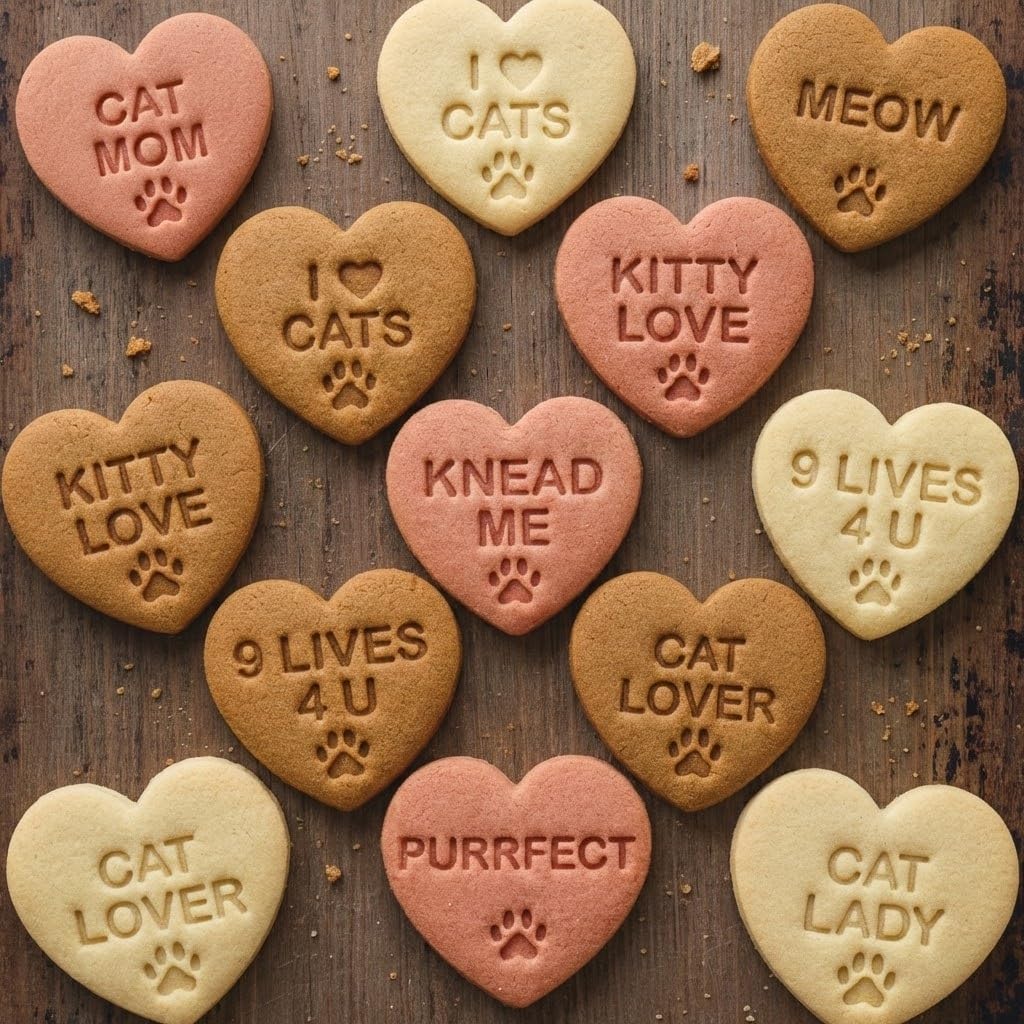 Set 10 cortadores corazón para gatos y fanáticos