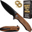 Cuchillo EDC plegable acero D2 mango madera clip transporte