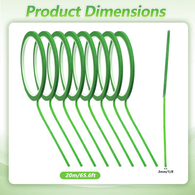 8 Rollos Cinta Adhesiva Verde 1/8pulg Artística Pintura