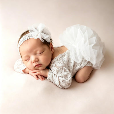 Traje foto recién nacido con diadema 0-3 meses