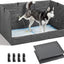 Caja de arena para perros plegable con paredes altas 33.5x23.6x15.9