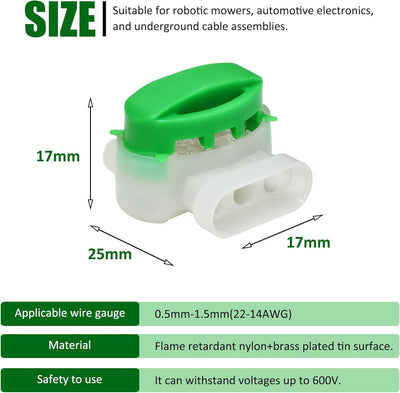 Conectores eléctricos impermeables 3 vías para cortacésped