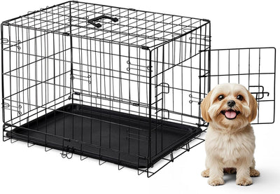 Jaula perro mediano 30pulg plástico a prueba de fugas plegable