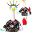 Disfraz ganso cumpleaños con sombrero y globo lavable para jardín