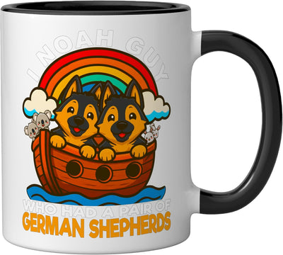 Taza Cerámica Juego de Noé con Perros Alemanes Negro/Blanco