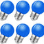 Bombilla E26 azul 1W para interiores y exteriores