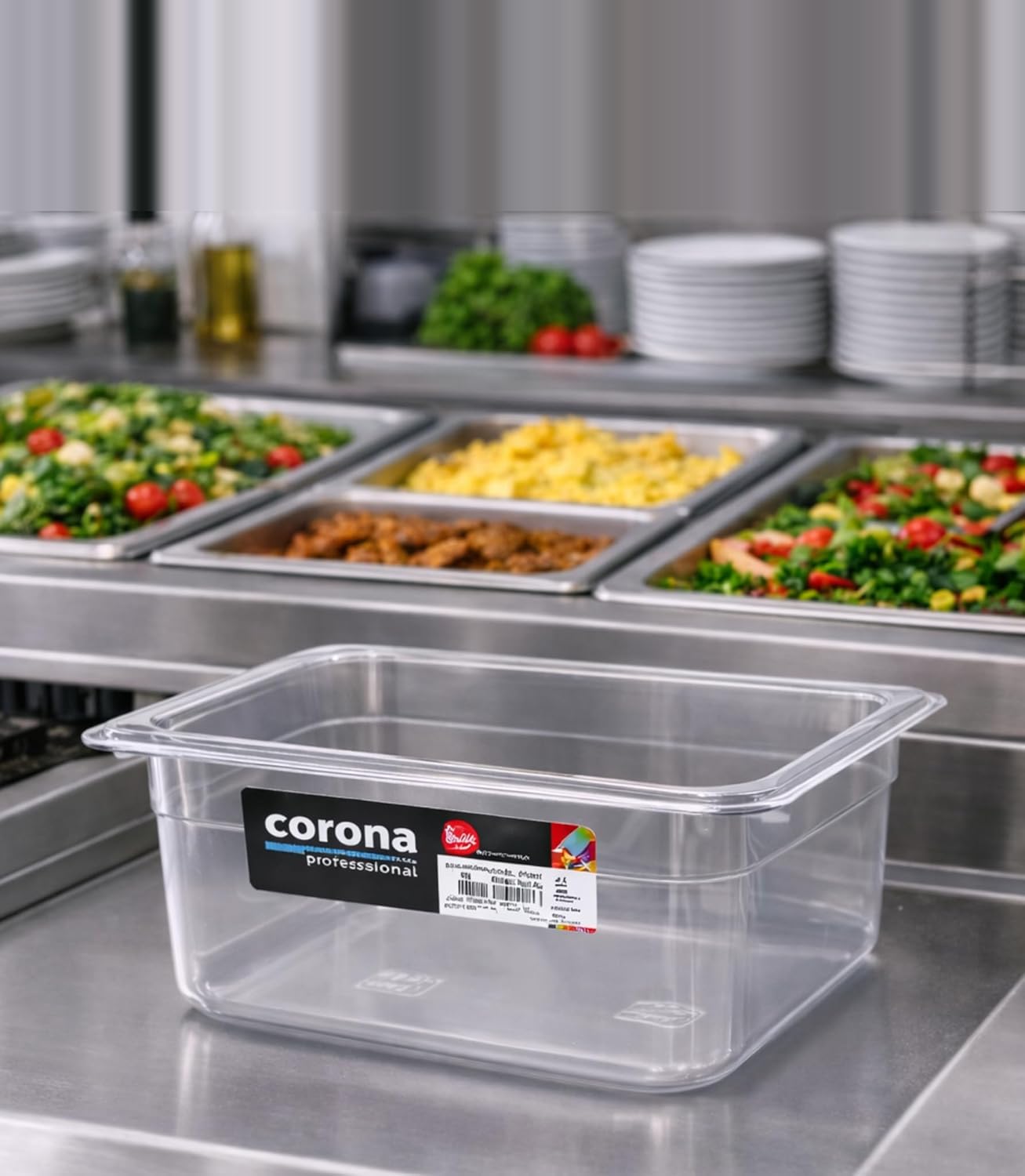 Set 24 Contenedores Policarbonato Para Preparación Mesa Buffet