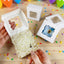 35 Cajas Galletas Blancas 3x3x1.5pulg Ventana Mini Donas Bodas