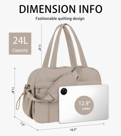 Maleta viaje ligera para mujer con bolsillo húmedo camel