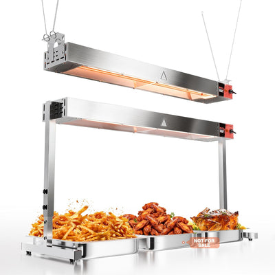 Lámpara calor alimentos acero inox 1050W 36pulg modo colgante