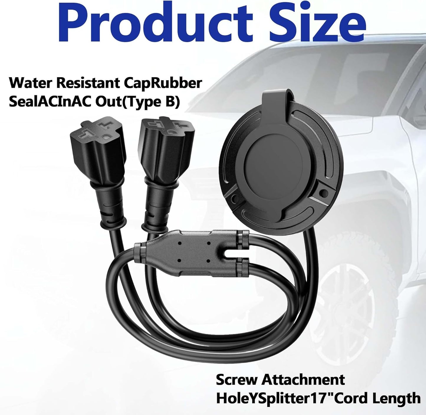 Enchufe CA impermeable 20A 125V entrada alta resistencia RV
