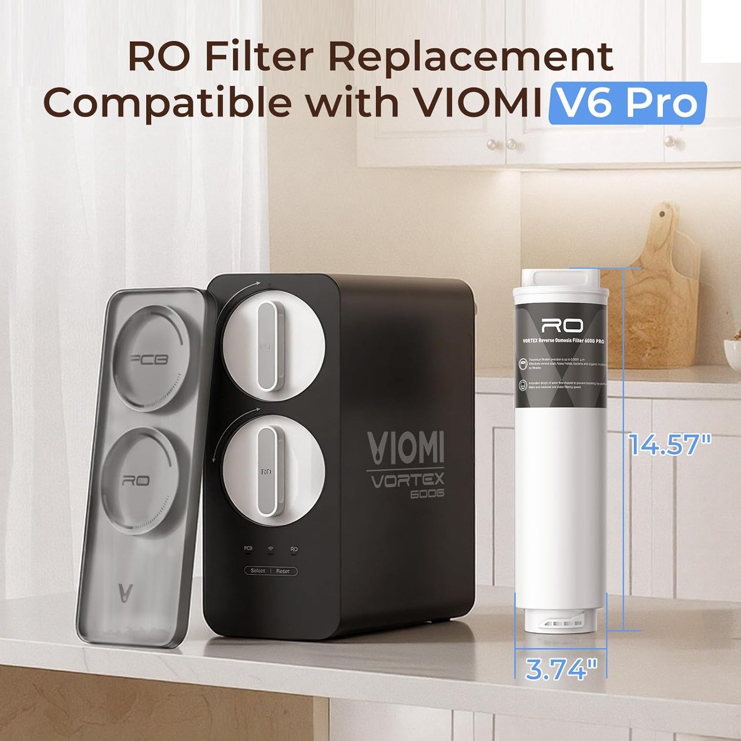 Filtro agua Viomi V6 Pro 2 filtros PCB 24 meses