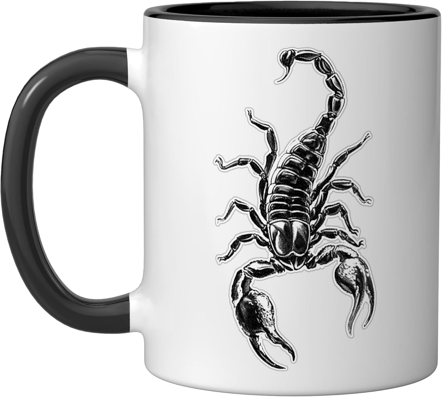 Taza cerámica Scorpion Scorpio negra/blanca