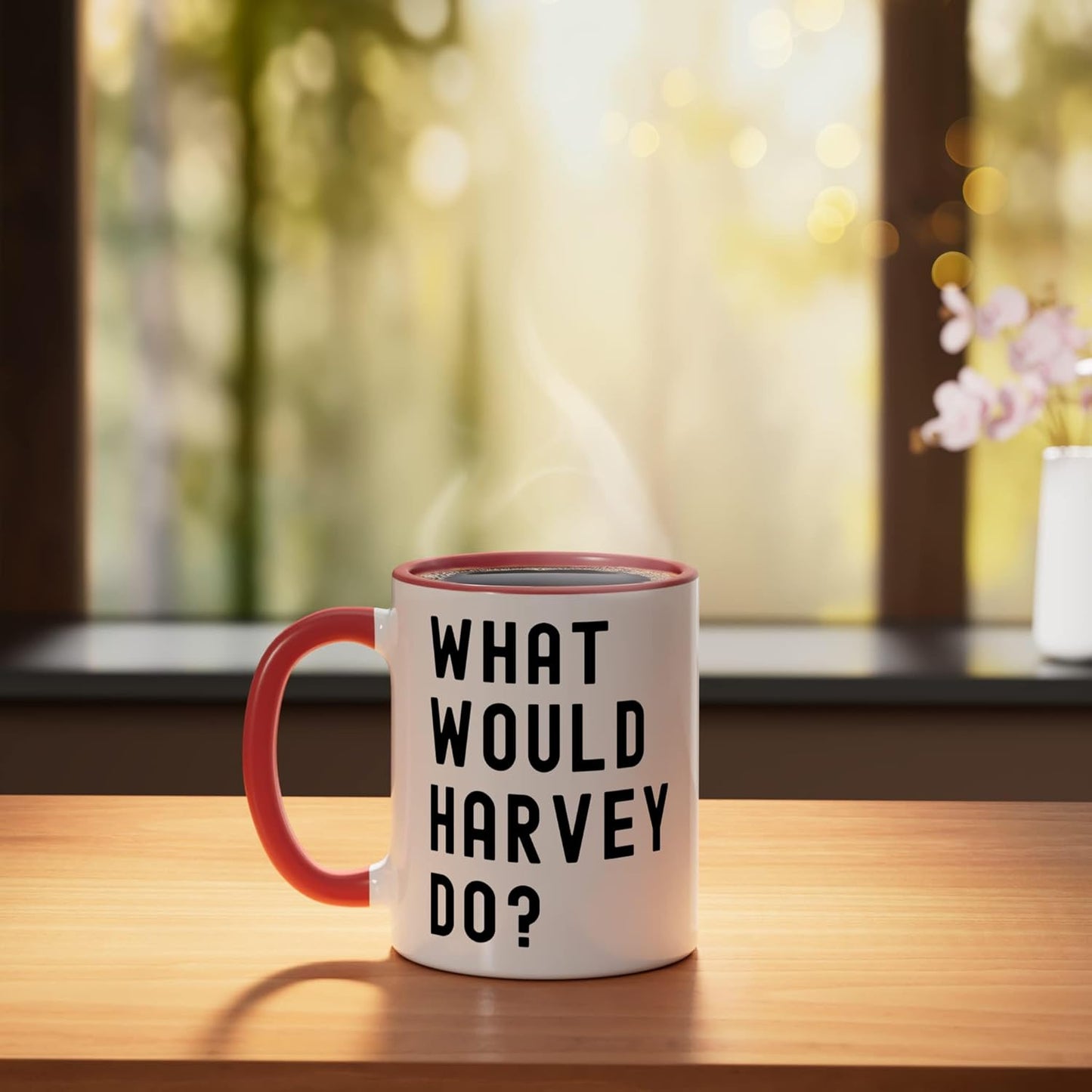 Taza cerámica What Would Harvey Do Roja/Blanca