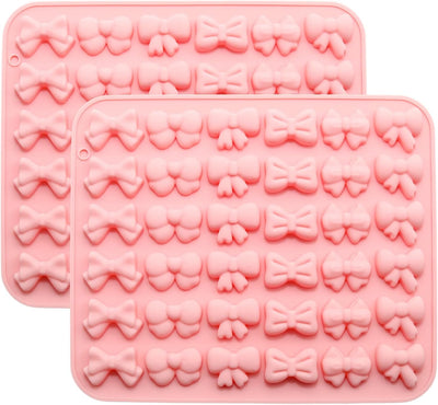 2 Moldes Silicona Chocolate 6 Formas Mariposa Rosa