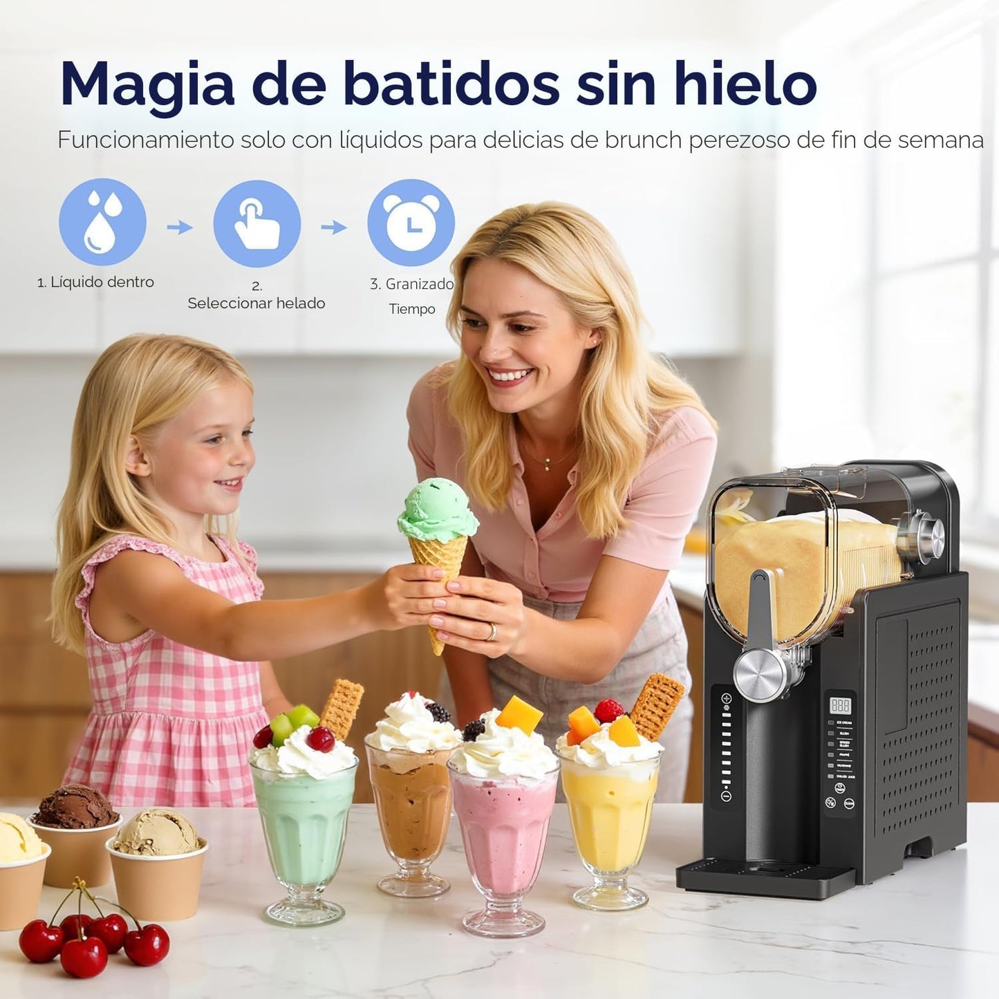 Máquina Granizados Sin Hielo Negro 6 Programas