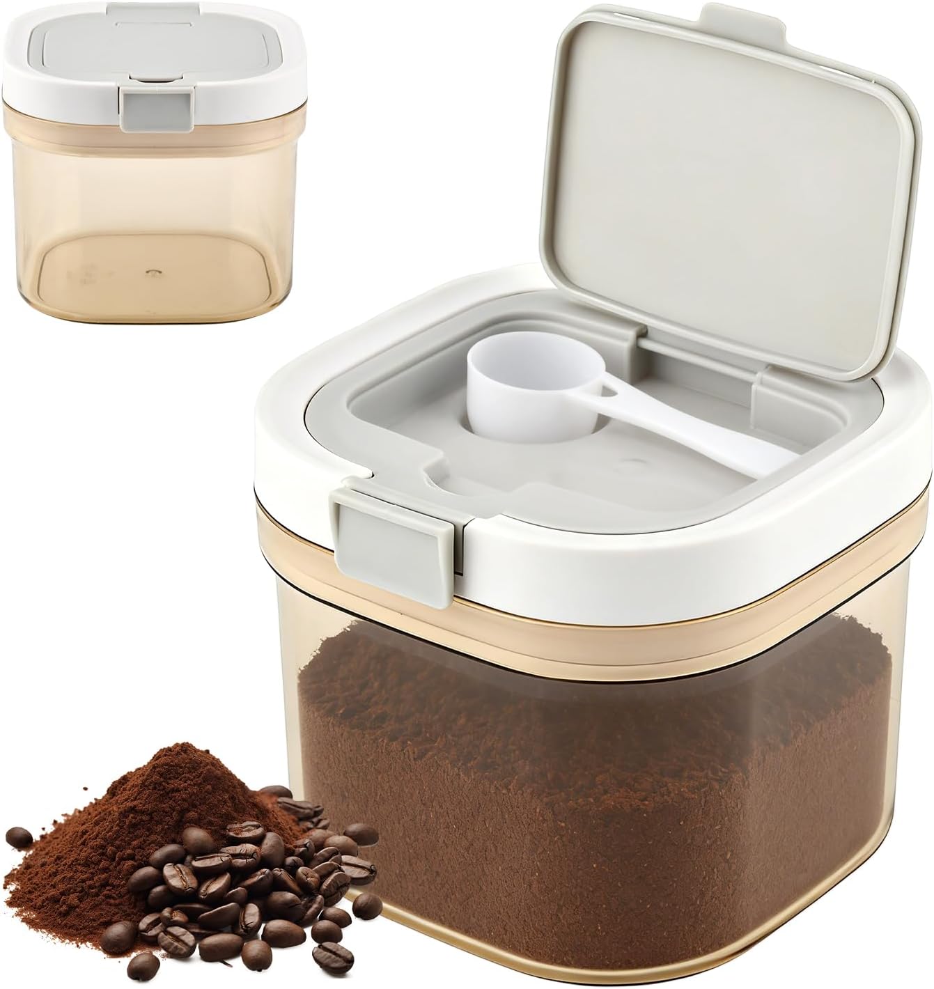 Contenedor con cuchara para azúcar y café molido 27.1 fl oz