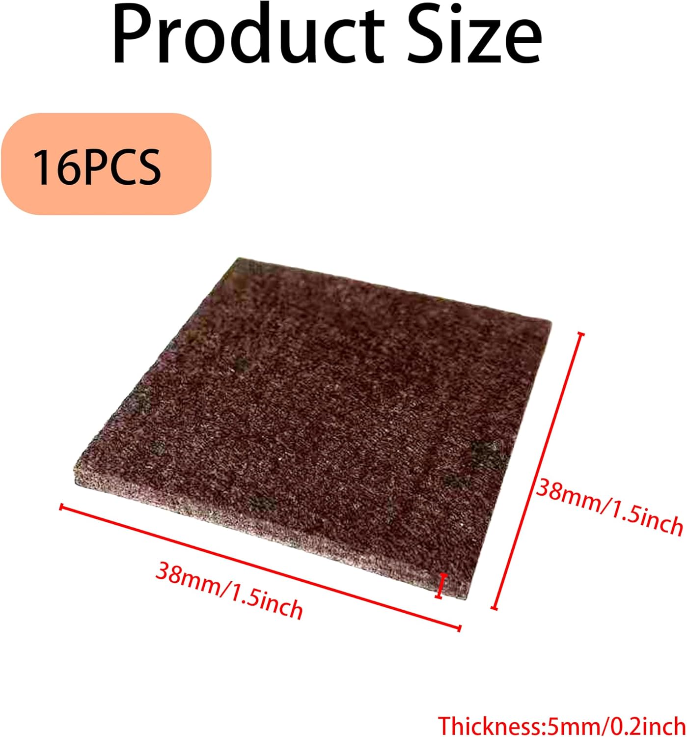 Almohadillas fieltro autoadhesivas 1.5pulg protectores suelo