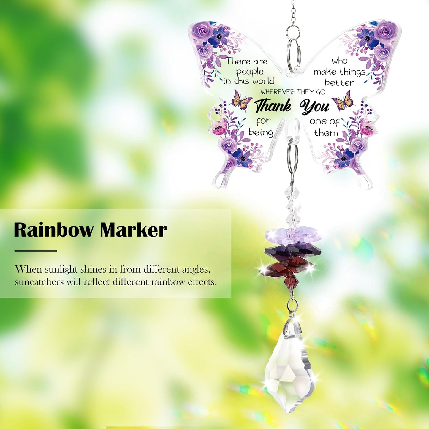 Atrapasol de cristal mariposa regalo navidad para mujer