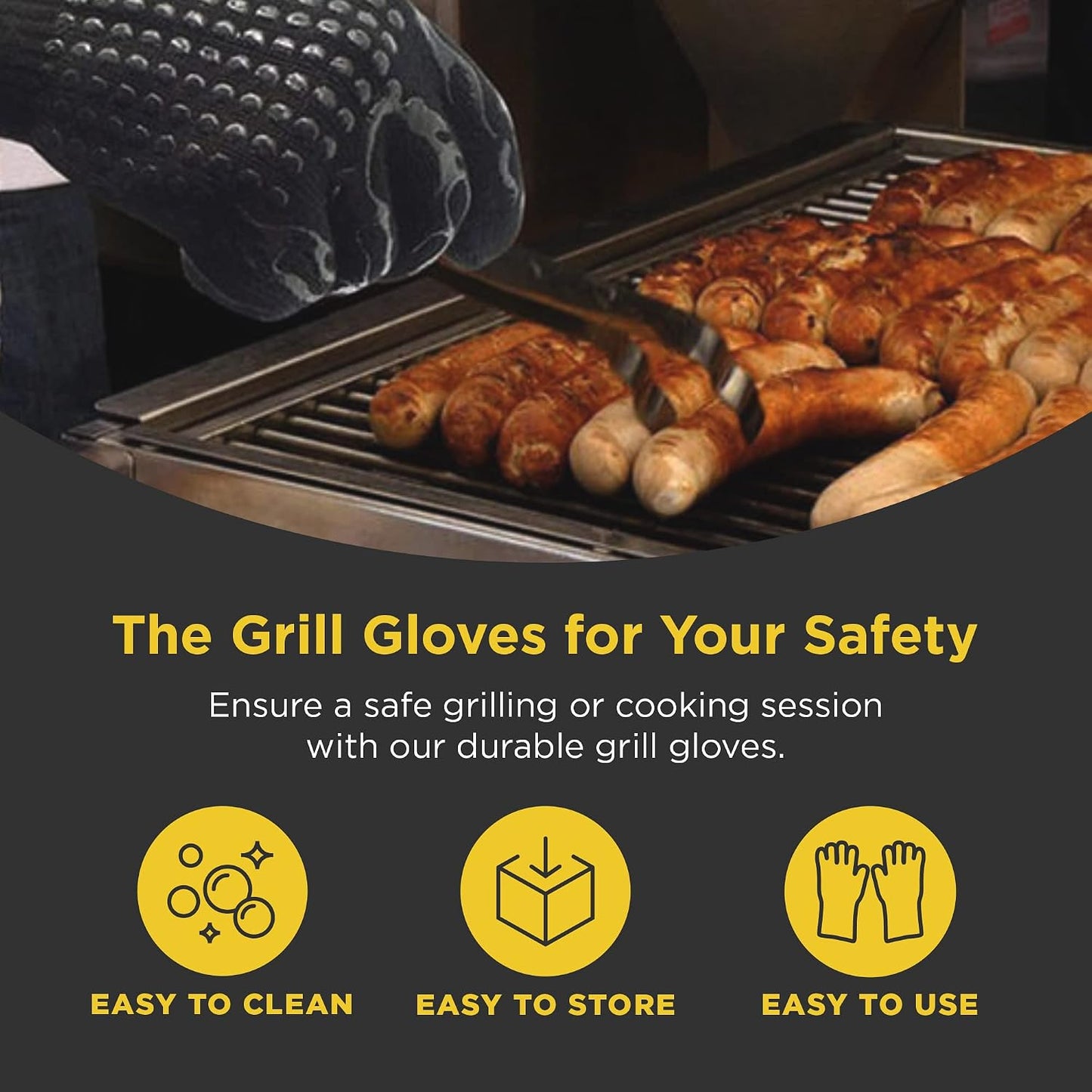 Guantes aislados neopreno poliéster para parrilla