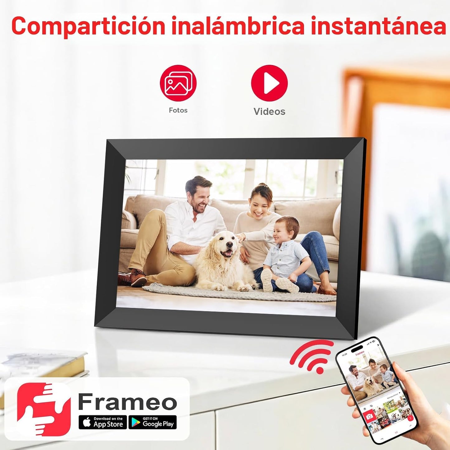Marco fotos digital 10.1pulg pantalla IPS tactil