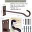 Perchas 10pulg para plantas exteriores interiores ganchos bronce