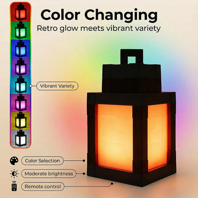 Linterna pixelada decoración hogar 16 colores USB control remoto