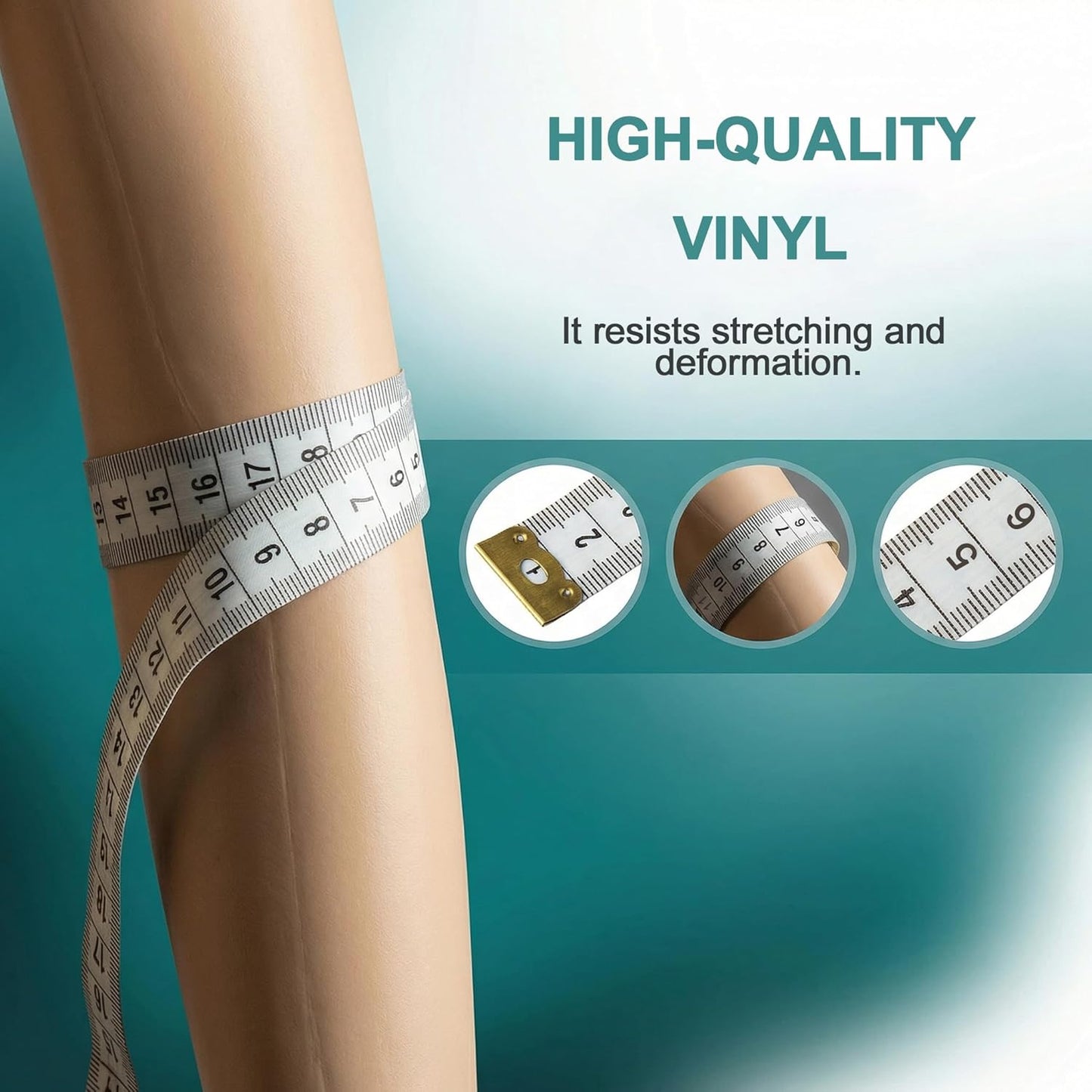 Cinta medir flexible 60pulg doble escala costura