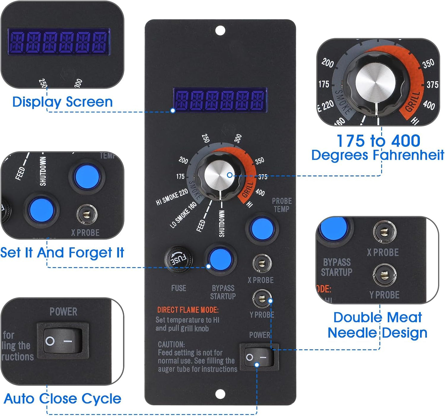 Kit controlador termostato digital Camp Chef con sondas carne