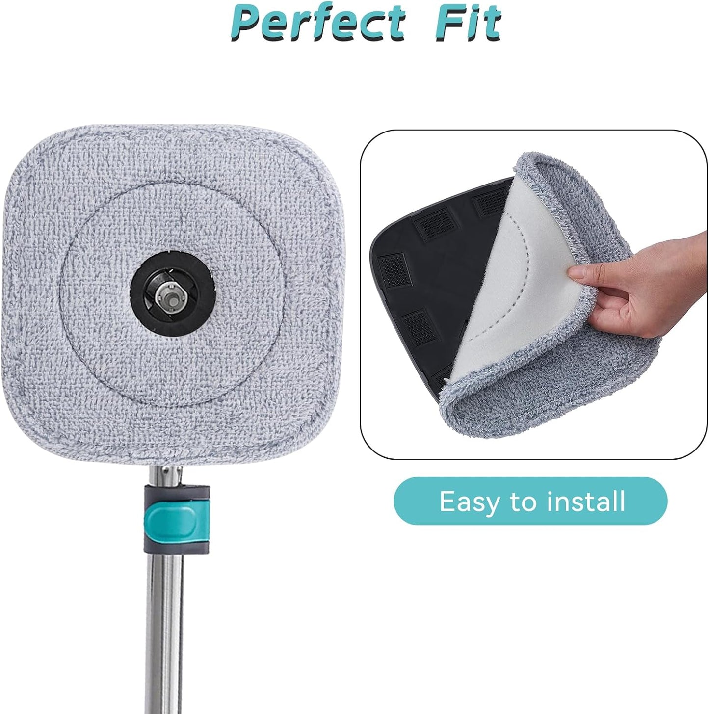 Almohadillas microfibra giratoria mopa True & Tidy set 8