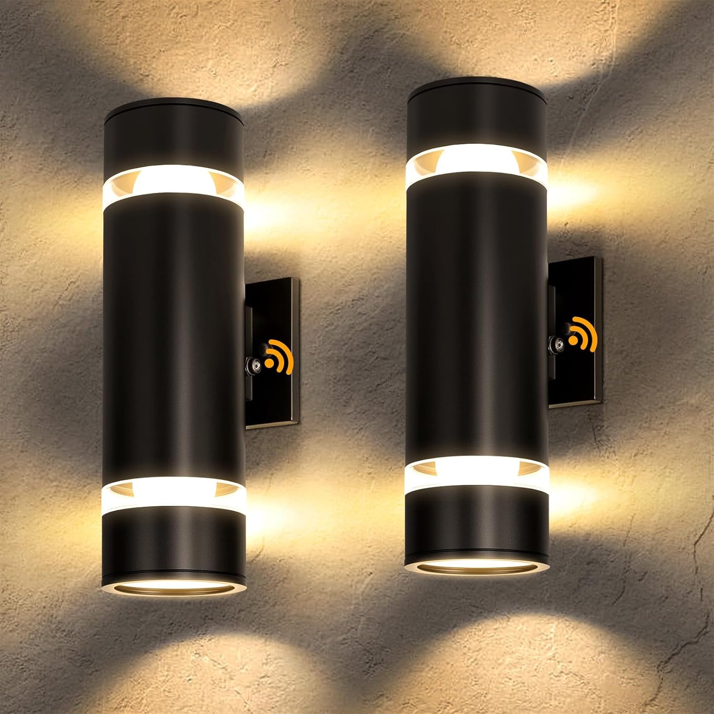 Lámpara pared exterior sensor anochecer aluminio impermeable ETL