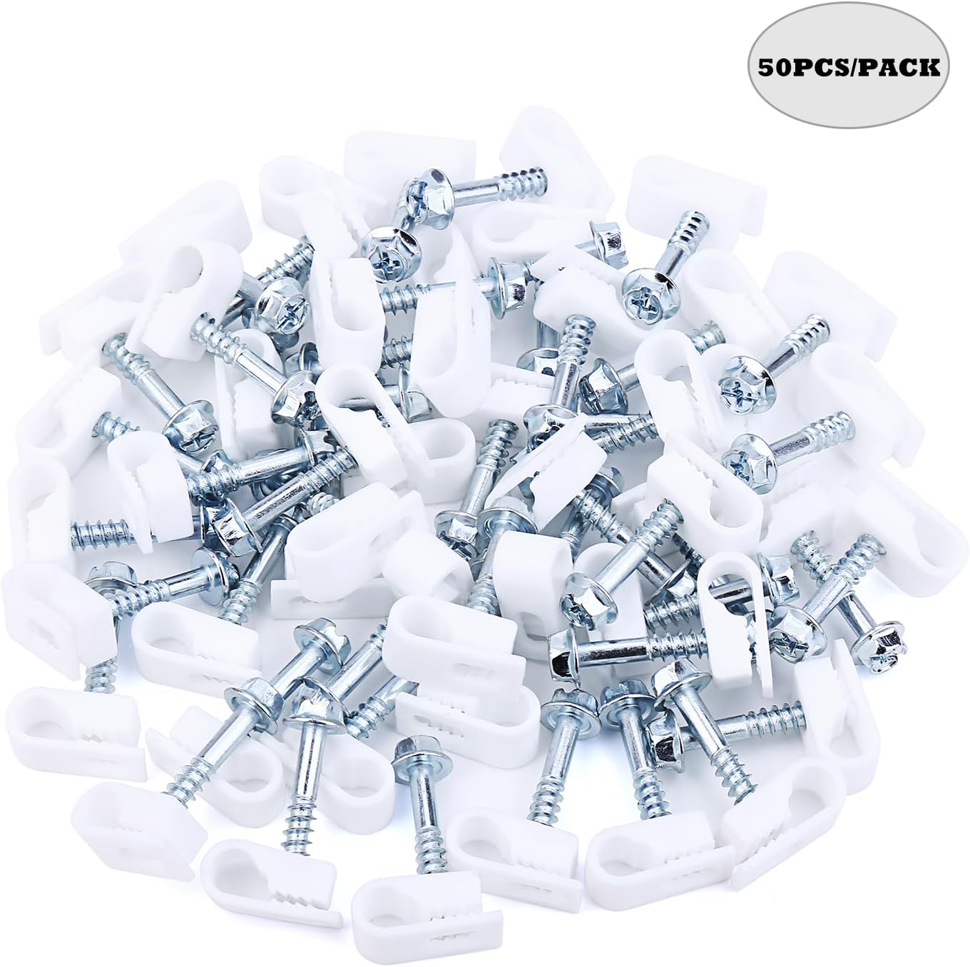Clips cable S 1/4 pulg para coaxial Ethernet eléctrico