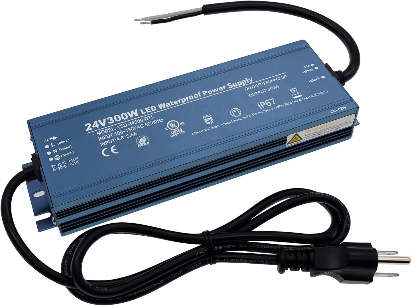 Fuente alimentación LED 24V 300W IP67