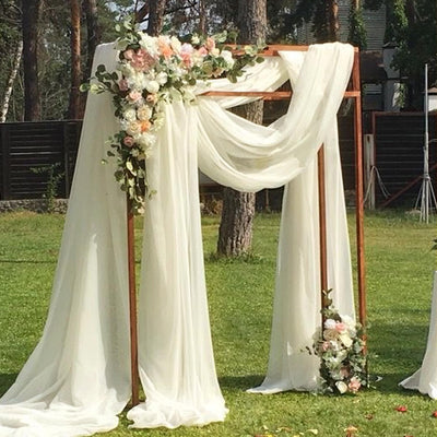 Tela drapeada arco boda 4 paneles 20ft x 28pulg gasa transparente