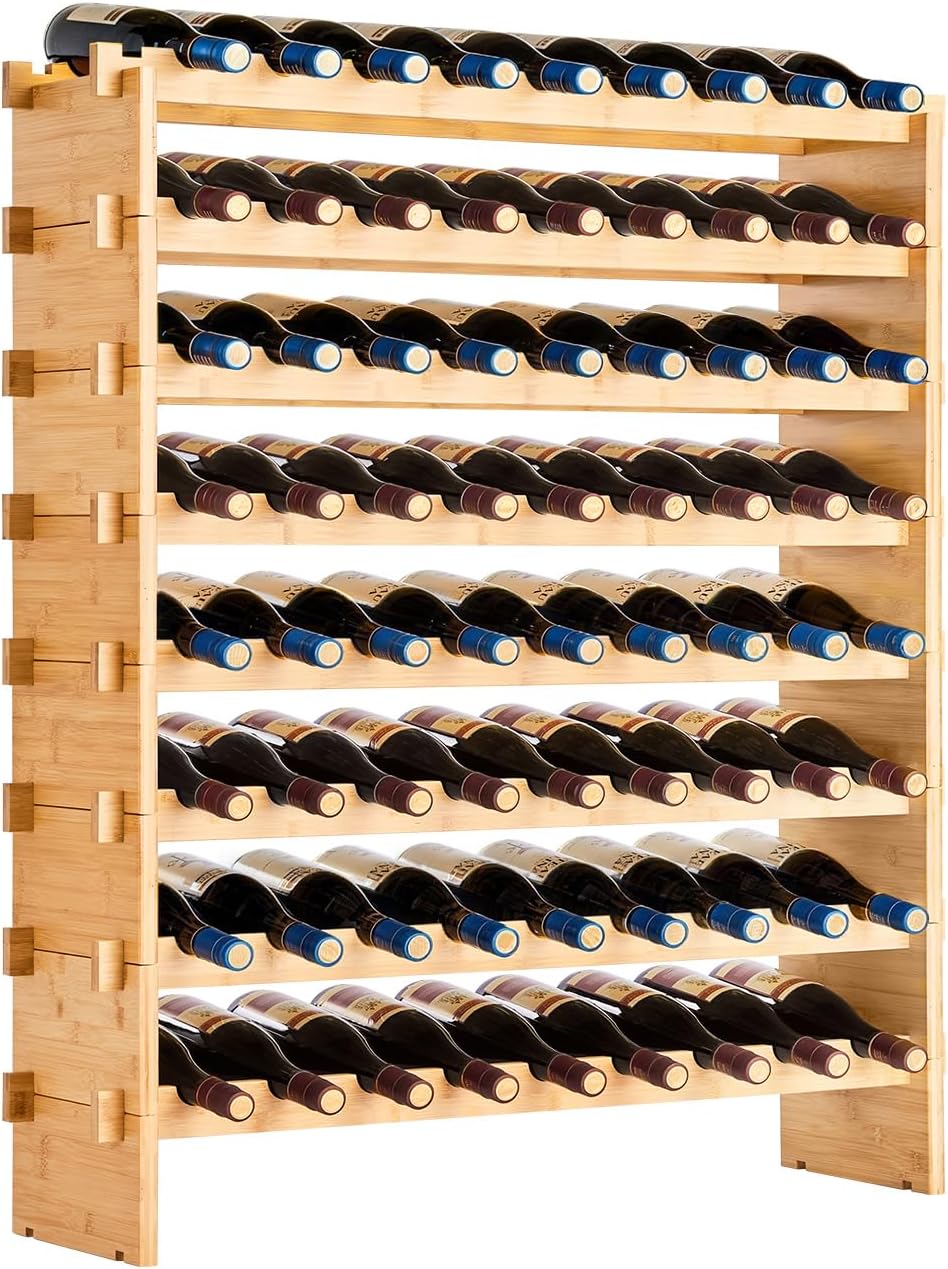 Estante modular apilable para 72 botellas de vino